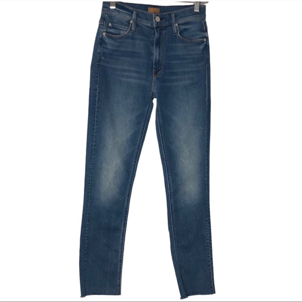 NWOT MOTHER The Mid Rise Dazzler Ankle Fray Birds of Paradise Size 25